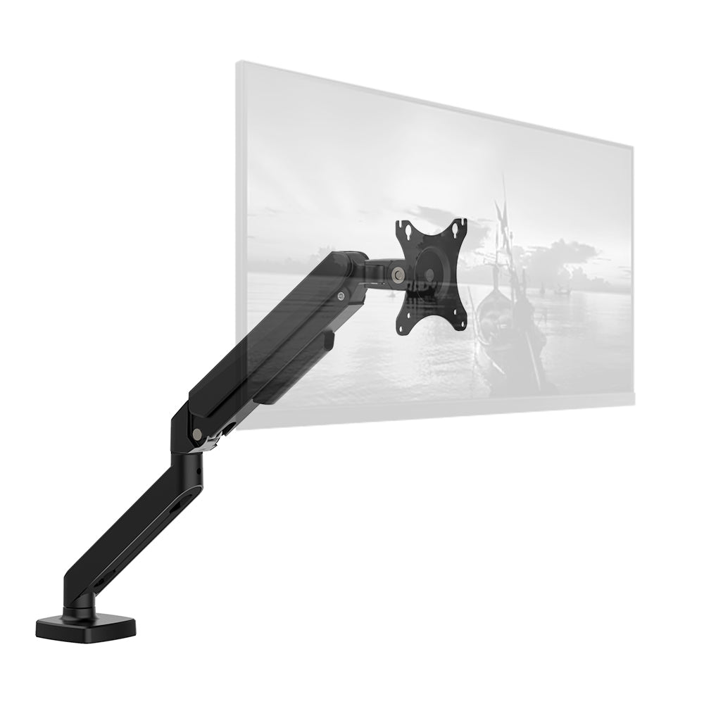 Gas Spring Single Monitor Arm Full Motion Flexibility for 13 to 30 Inch Monitor Weight Capacity 9kg - TDS100