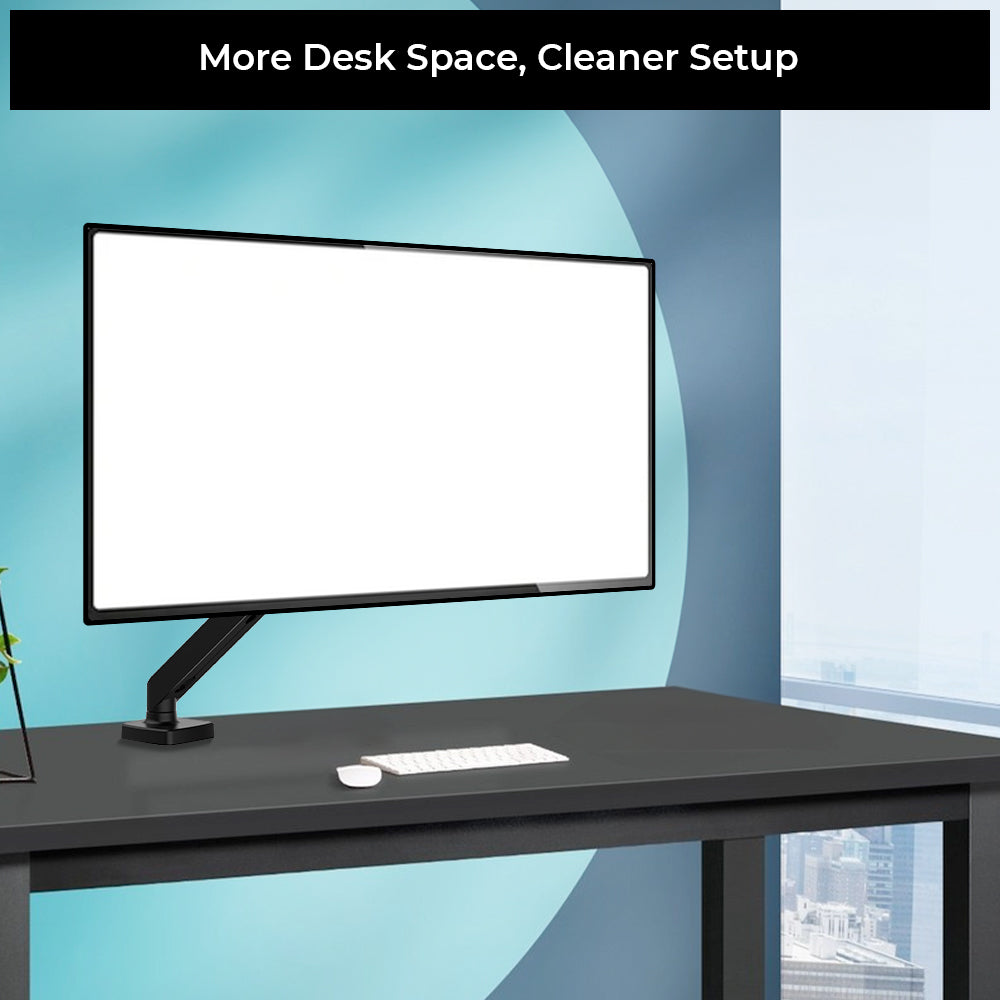 Gas Spring Single Monitor Arm Full Motion Flexibility for 13 to 30 Inch Monitor Weight Capacity 9kg - TDS100