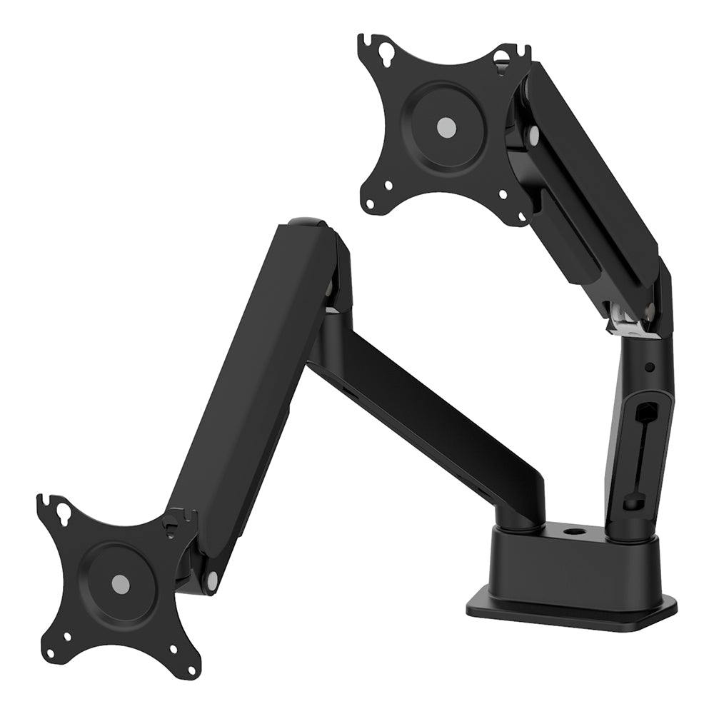 Gas Spring Dual Monitor Arm Full Motion Flexibility for 13 to 32 Inch Monitor Weight Capacity 9kg Per Monitor - TDS200