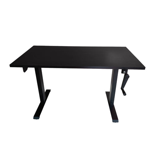 Manual Hand Cranked Standing Desk with 25mm Pre Drilled Tabletop 60kg Weight Capacity - Flow Series