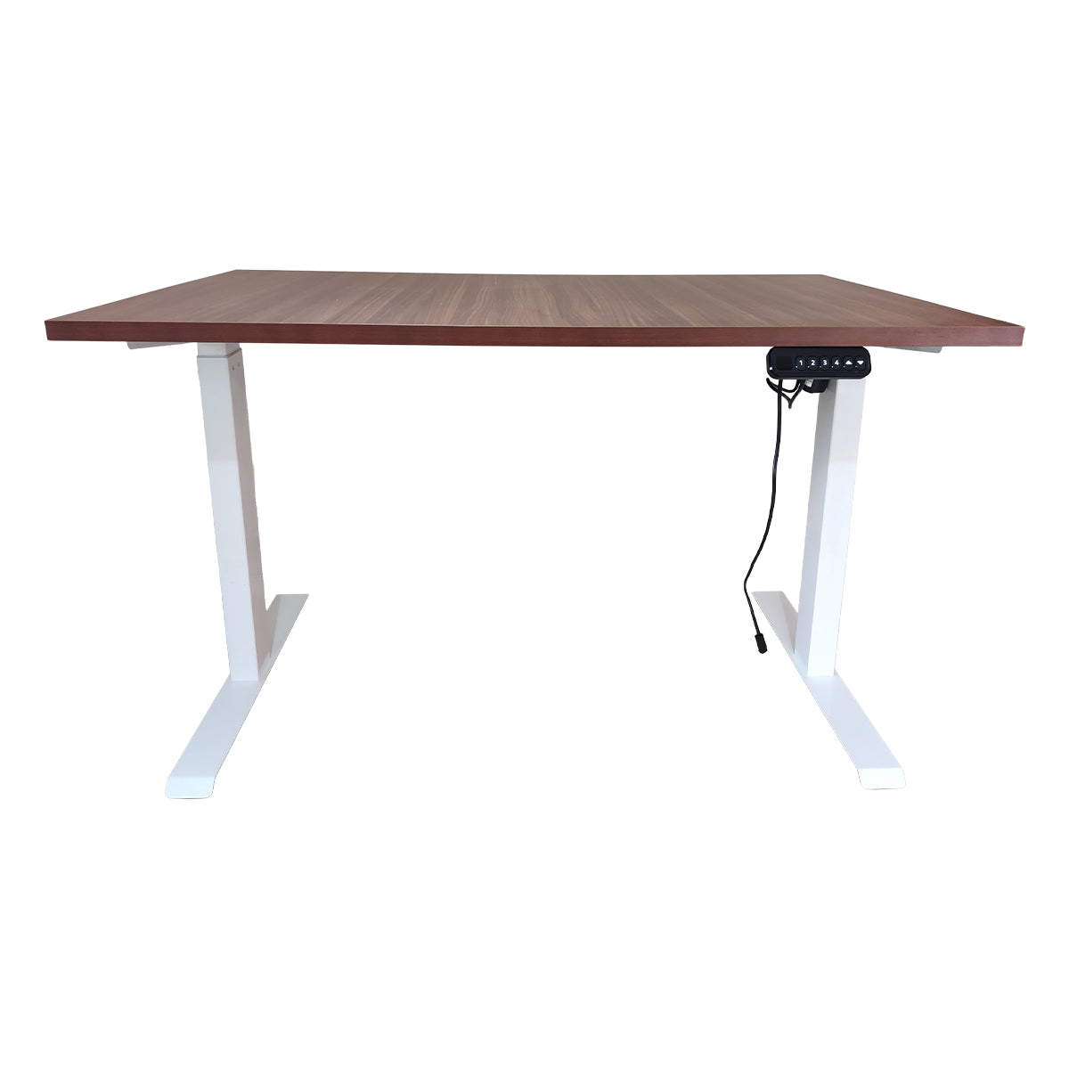 Single Motor Standing Desk with 25mm Pre Drilled Tabletop 80kg  Weight Capacity + Free Headphone & Cup Holder and Adaptor Hanger - Pulse Series