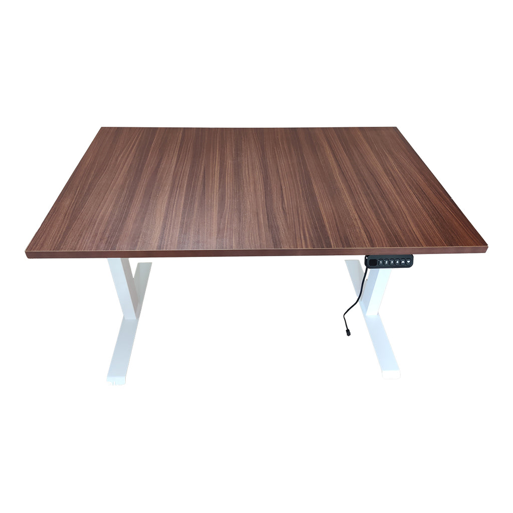 Single Motor Standing Desk with 25mm Pre Drilled Tabletop 80kg  Weight Capacity + Free Headphone & Cup Holder and Adaptor Hanger - Pulse Series