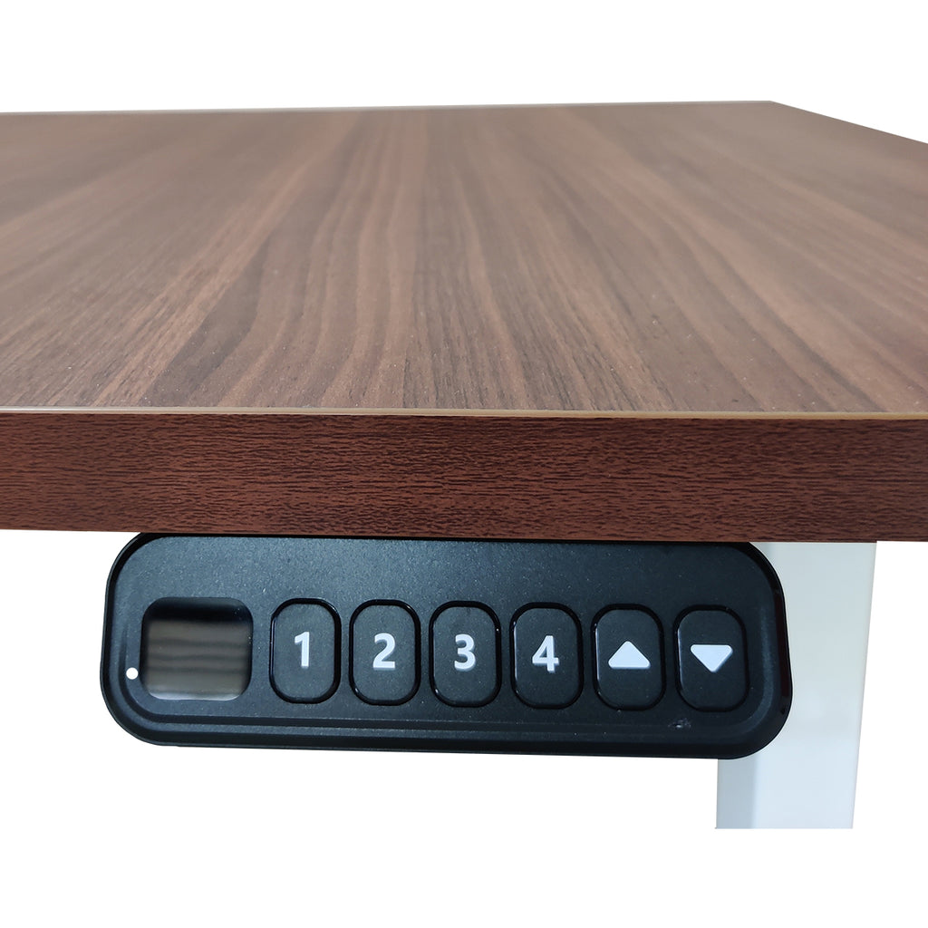 Single Motor Standing Desk with 25mm Pre Drilled Tabletop 80kg  Weight Capacity + Free Headphone & Cup Holder and Adaptor Hanger - Pulse Series